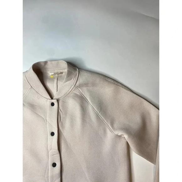 Zella Womens Size Small Light Pink Bomber Jacket Snap Button Up Flaw - Picture 2 of 10